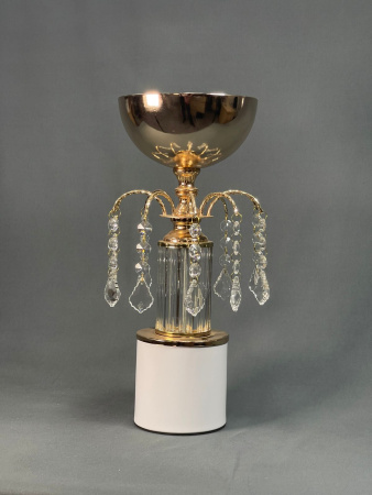 Подсвечник хрустальный дождь белый